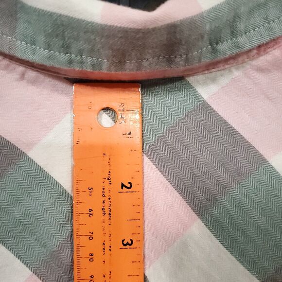 Lucky Brand Top Womens Sz S Pink Plaid Flannel Button Up Long Sleeve Soft Cotton - Picture 15 of 16